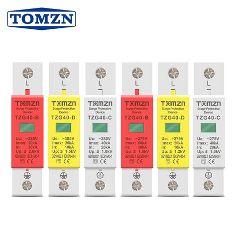 Ac Spd 1p 20ka 40ka 60ka House Surge Protector Protection Protective Low Voltage Arrester Device