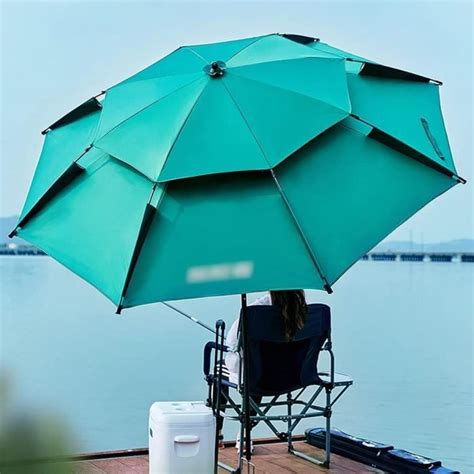 HDRH Parasol Plage Anti UV Grand avec Pôle Inclinable À 360 Anti Vent