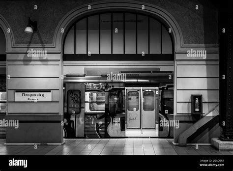 The Train Station Of Piraeus The Main Port Of Athens Greece In A