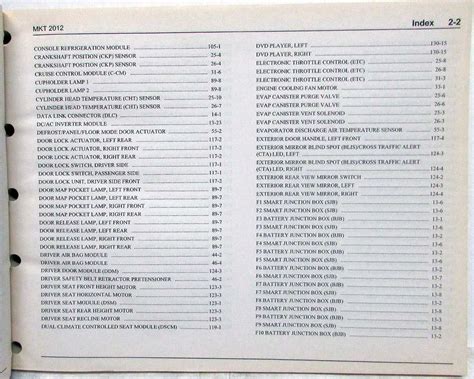 2012 Lincoln MKT Electrical Wiring Diagrams Manual