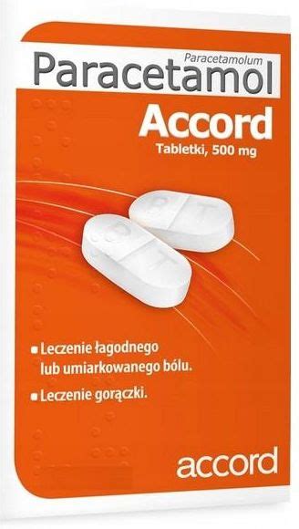 Leki przeciwbólowe Paracetamol Accord 500mg 24 tabl Opinie i ceny na