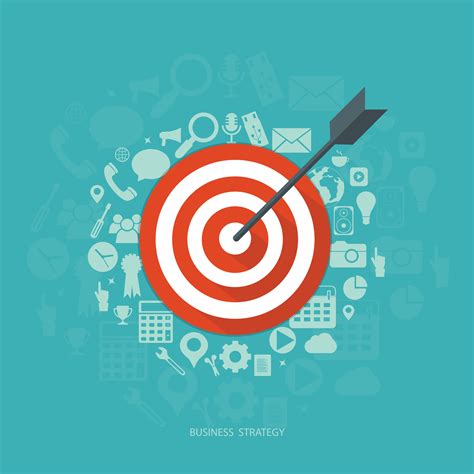 Goal Setting Vector Concept Flat Illustration Of Targeting And Management With Icons 28715955