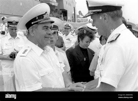 Adm Gennadiy Khvatov Left Commander Soviet Pacific Fleet And Adm