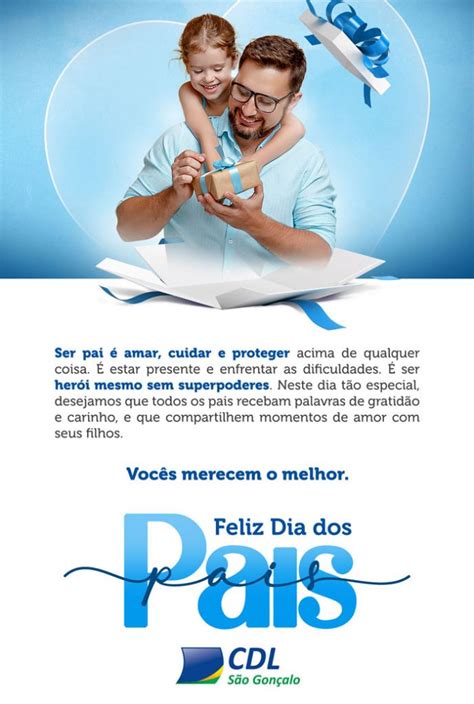 Feliz Dia Dos Pais Cdl S O Gon Alo