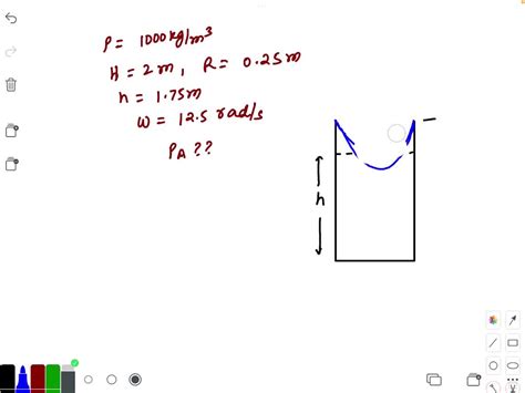 Solved Water P Kg M Depth In The Tank With Height H M And