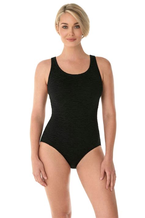 Penbrooke Krinkle Chlorine Resistant Cross Back One Piece Swimsuit D Sylvias Sport And Resort