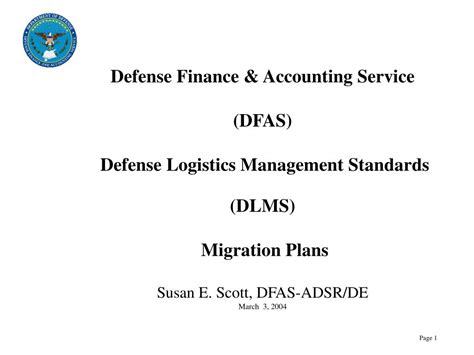 Ppt Defense Finance And Accounting Service Dfas Defense Logistics Management Standards Dlms