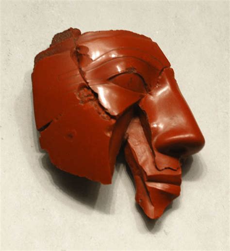 Ancient Egypt And Archaeology Web Site Red Jasper Face From A