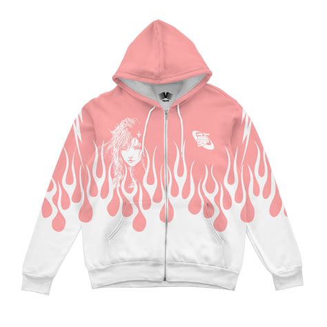 Vaporwave And Aesthetic Clothing Phoenix Mode Zip Up Hoodie Vapor95