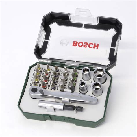 Bosch Bit Set 26 Tlg Mit Mini Ratsche In Box