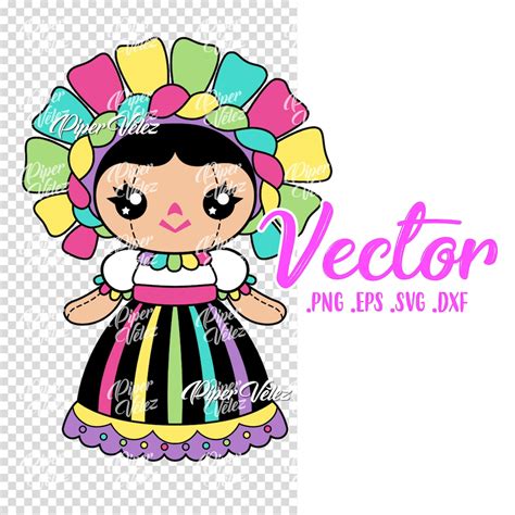 Poup E Mexicaine Clipart Png Svg Vector Mu Eca Lele Etsy France