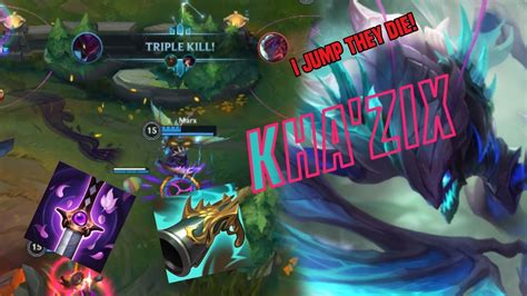 KHA ZIX IS CRAZY WITH THE UPDATE 4 2A ONE JUMP ONE KILL Build