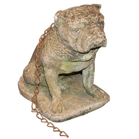 English Concrete Bulldog Statue At 1stdibs