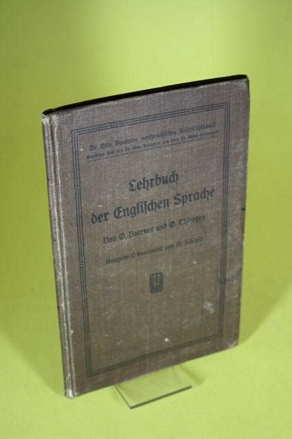 Lehrbuch Der Englischen Sprache Von Dr Zvab