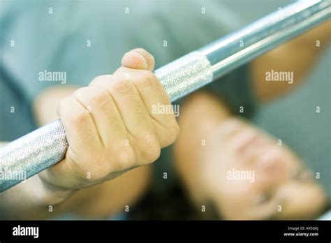 Man Lifting Barbell Stock Photo Alamy