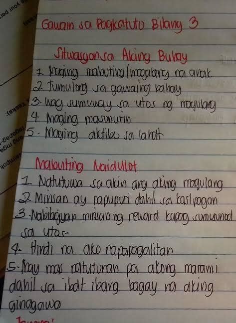 Magbigay Ng Limang Sitwasyon Sa Iyong Buhay Na Kung Saan Nagsagawa Ka