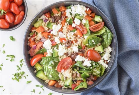 Mediterranean Inspired Brown Rice Salad Clean Food Crush
