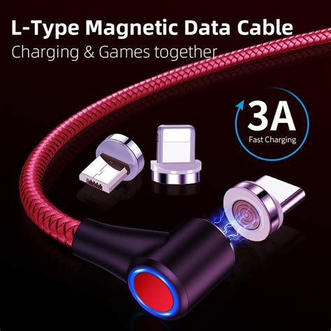 Cablu Incarcator Fast Charge A Pini Magnetic In Rotatie