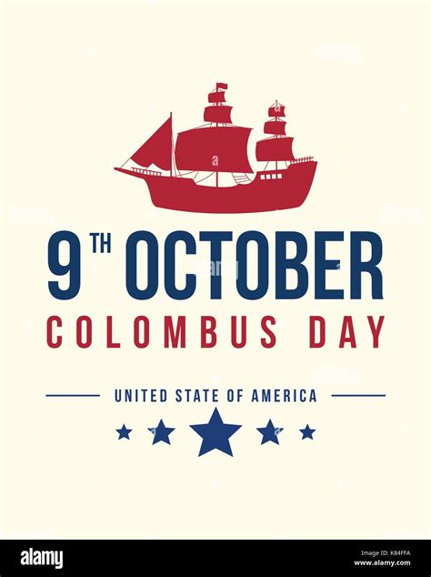 Happy Columbus Day Banner Design Stock Vector Image And Art Alamy