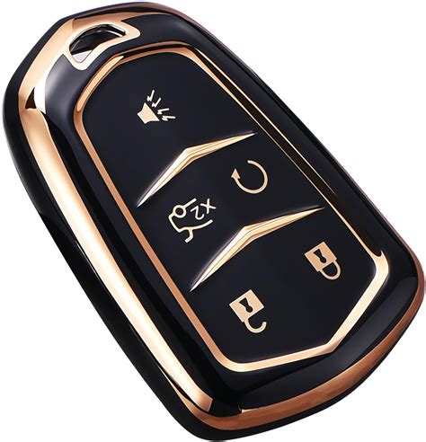 Cacacar For Cadillac Escalade Key Fob Cover For Cadillac Ats Cts Ct6 Sts Srx Xt5 Key Fob Case