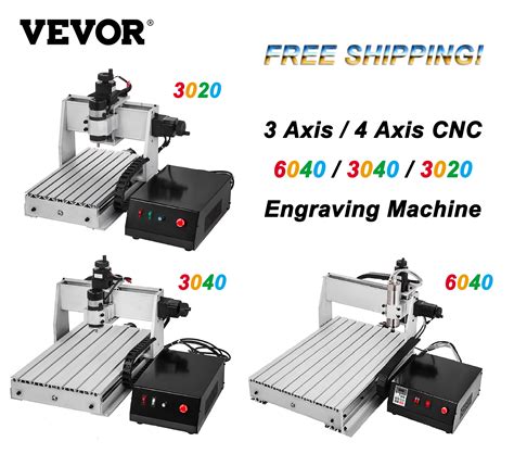 VEVOR 3 4 Axis CNC Router 6040 3040 3020 Laser Engraver USB Port