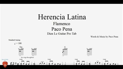 Paco Pena Herencia Latina Flamenco Guitar Tabs YouTube