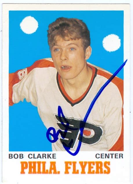 Bobby Clarke autographed hockey card