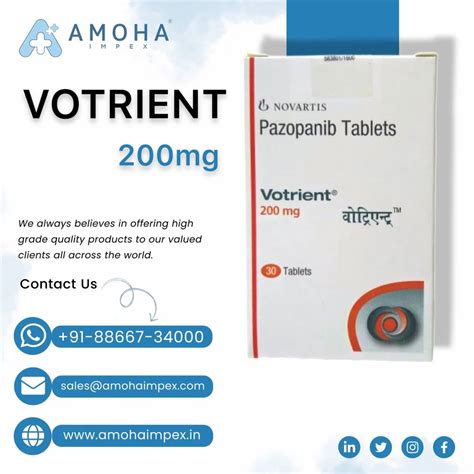 Votrient Pazopanib 200 Mg Tablet At Rs 7000 Box Tunki Surat ID