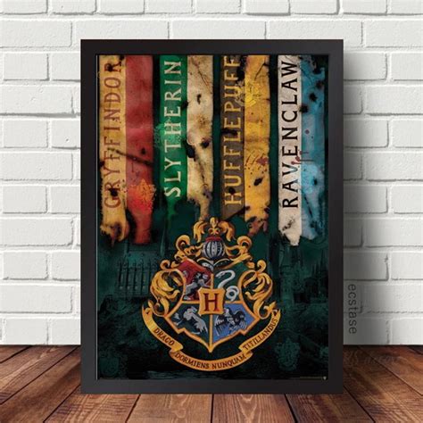 Quadro Decorativo Casas Harry Potter De Hogwarts Shopee Brasil