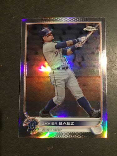 Topps Chrome Javier Baez Refractor Detroit Tigers Ebay