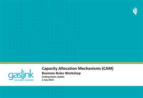 2 July 2014 Capacity Allocation Mechanisms Workshop Slides