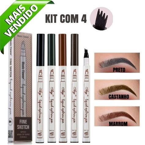 Kit Caneta Microblading Para Sobrancelha Ponta Tipo Garfo Prova D