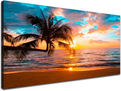 Amazon Ephany Abstract Beach Canvas Wall Art Landscape Art