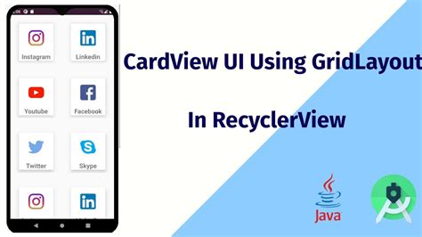 Cardview Ui Design Using Grid Layout In Recyclerview Android Studio