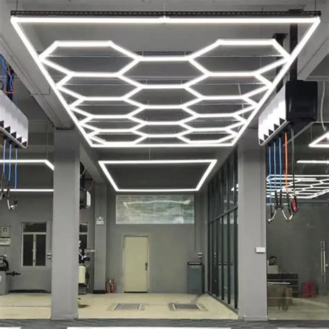 14 HEXAGON LED Lighting Detailing Garage Workshop Retail Car Showroom