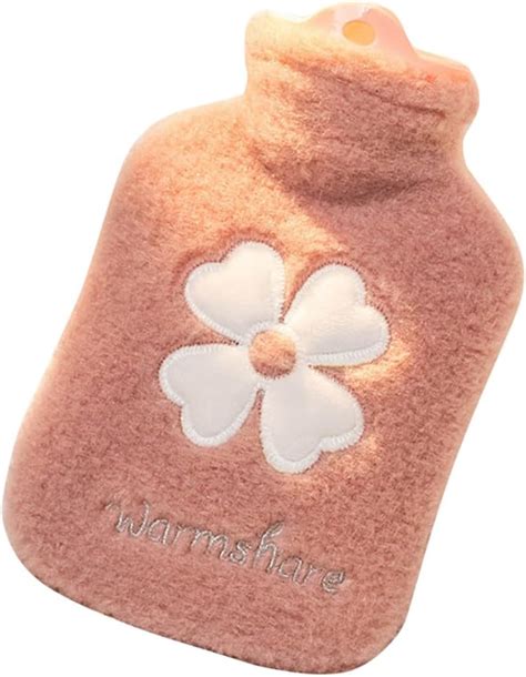Amazon Portable Cute Cartoon Explosion Proof Hot Water Bottle Soft Velvet Detachable