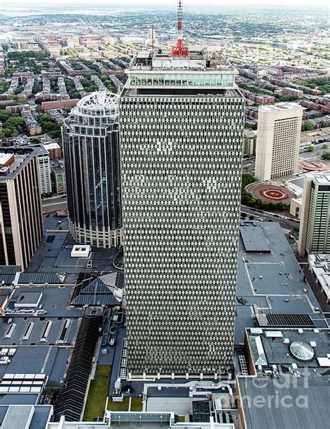 Prudential Tower Building Boston Aerial Greeting Card By David Oppenheimer