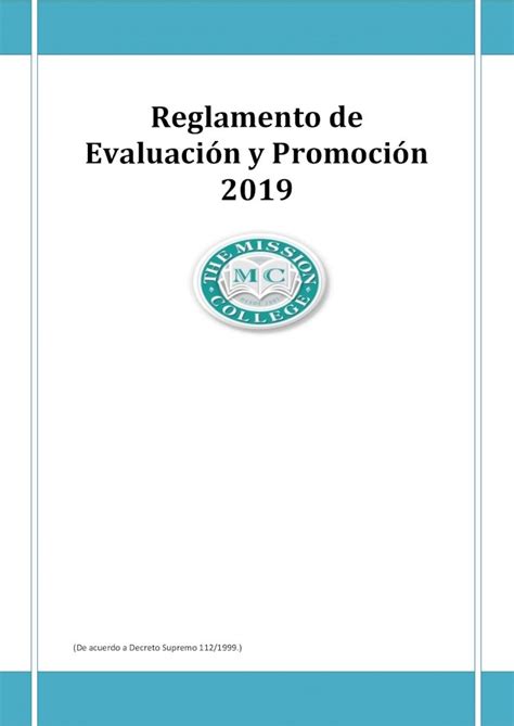 PDF Reglamento de Evaluación y Promoción The Mission