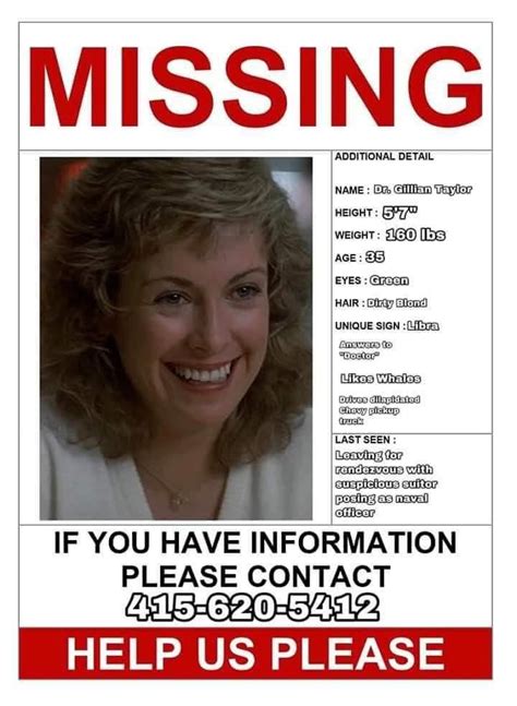 Missing Person Gillian Taylor Rstartrekmemes