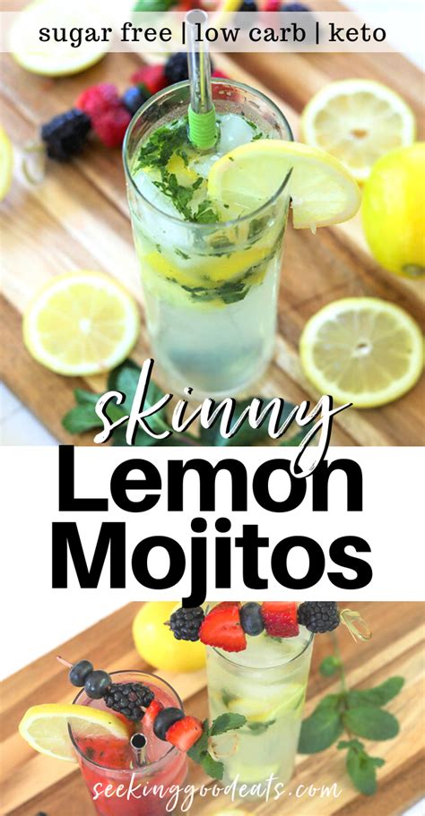 Skinny Lemon Mojitos Sugar Free Low Carb And Keto Cocktail