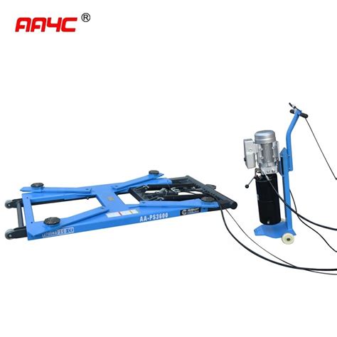 1.2M 2.7T Scissor Vehicle Lift Low Rise Pneumatic Portable Low Rise Car ...