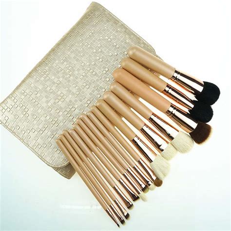 Best Selling Pro Rose Gold Makeup Brush Set With Cosmetic Pouch