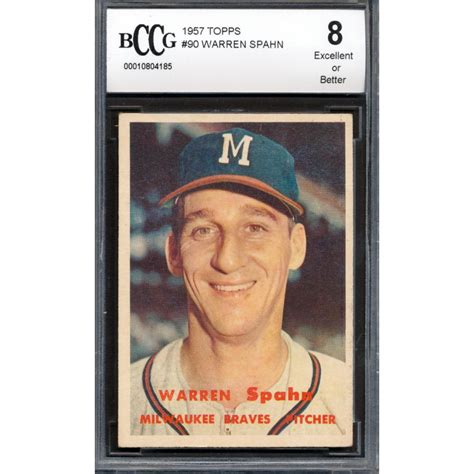 Warren Spahn Topps Bccg Pristine Auction