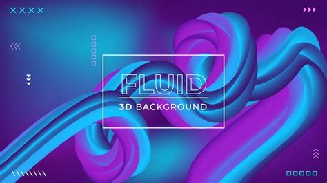 Modelo De Fondo Fluido 3D Moderno Vector Premium