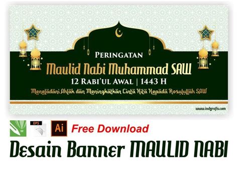 Desain Banner Maulid Nabi Muhammad Desain Banner Nabi Muhammad Desain