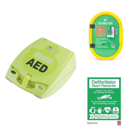 Zoll Aed Plus Fully Automatic Defibrillator And Locked External Cabinet