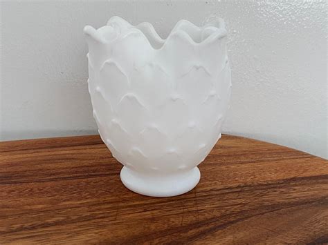 Vintage Imperial Matte Milk Glass Vase 1951 1972 Imperial Etsy