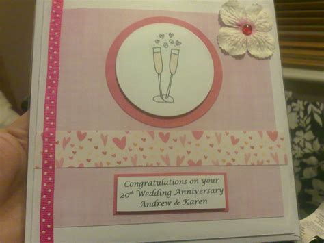 Emma's Cards: 20th Wedding Anniversary Card