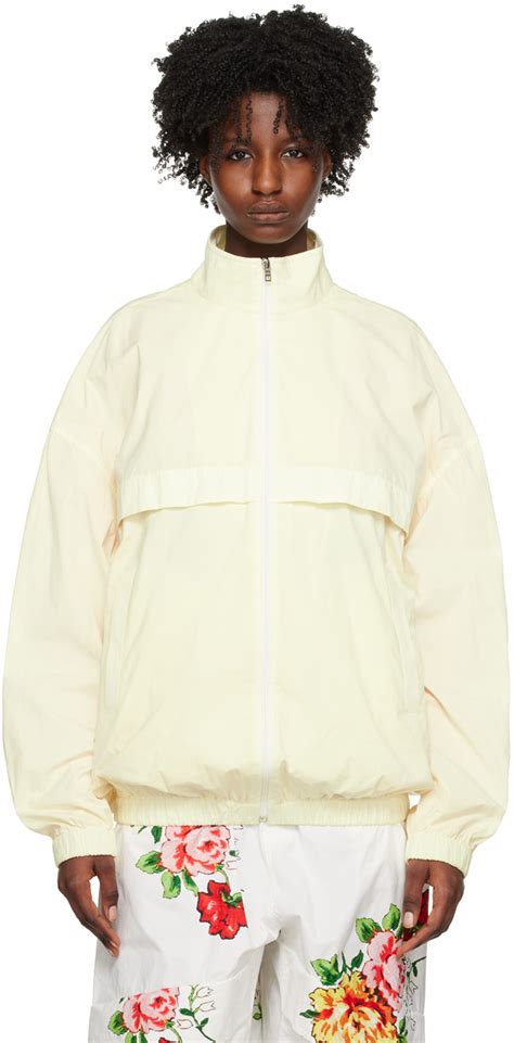 Yellow Stand Collar Windbreaker Jacket By We11done On Sale