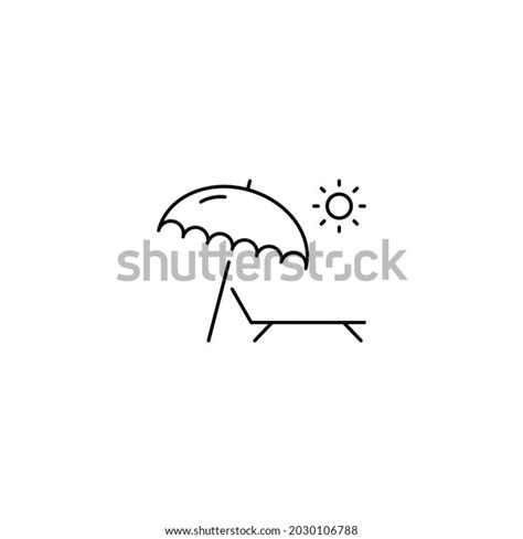 Summer Beach Sun Umbrella Icon Vector Stock Vector Royalty Free 2030106788 Shutterstock